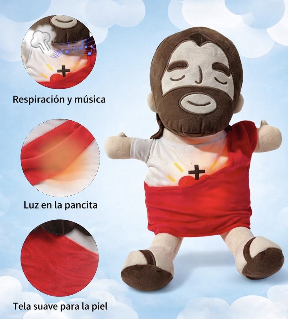 Peluche Jesús que respira y emite sonido